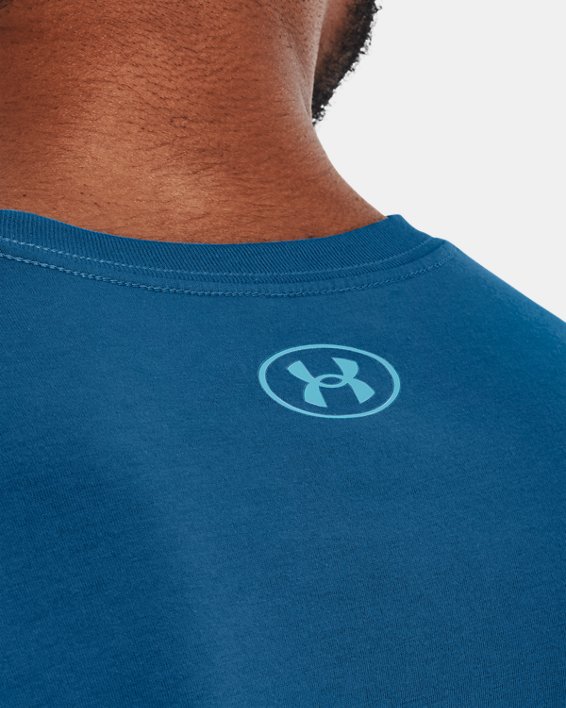 Men's UA GL Foundation Short Sleeve T-Shirt, Blue, pdpMainDesktop image number 3